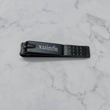 xuinfn Professional Black Fingernail Clipper - Durable, Precision Cutting, Ergonomic Design, Ideal for Home and Travel